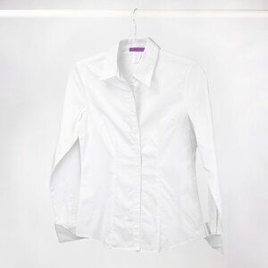 LONG-SLEEVE CAREER SHIRT | WHITE | STRETCH COTTON